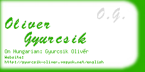 oliver gyurcsik business card
